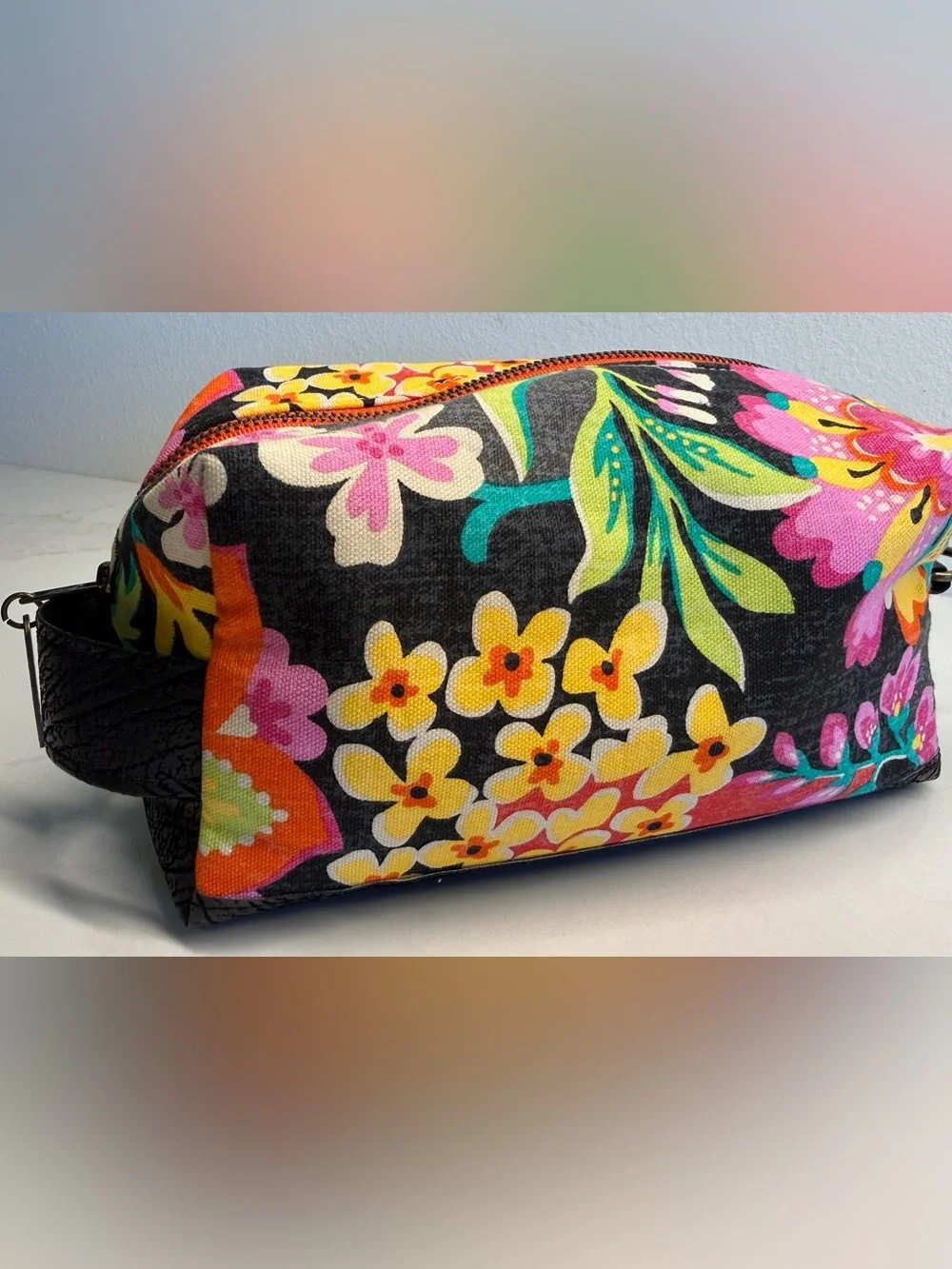 Rebecca Scott Designs Kinley Cube Retired Floral Cosmetic Travel Bag